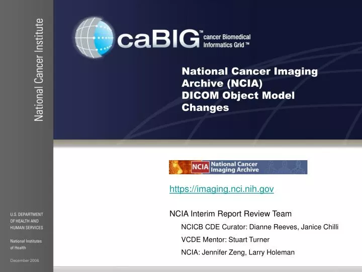 national cancer imaging archive ncia dicom object model changes