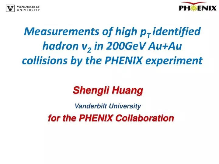 measurements of high p t identified hadron v 2 in 200gev au au collisions by the phenix experiment