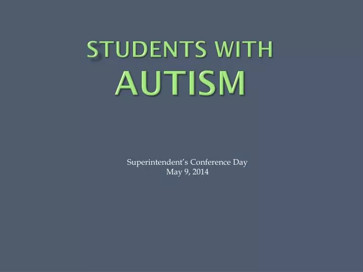 s tudents with autism