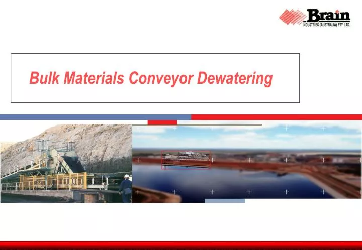 bulk materials conveyor dewatering