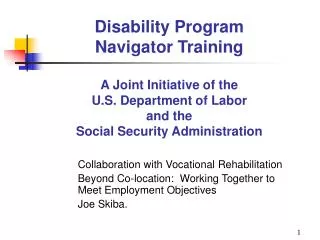 Collaboration with Vocational Rehabilitation