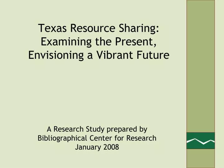 texas resource sharing examining the present envisioning a vibrant future