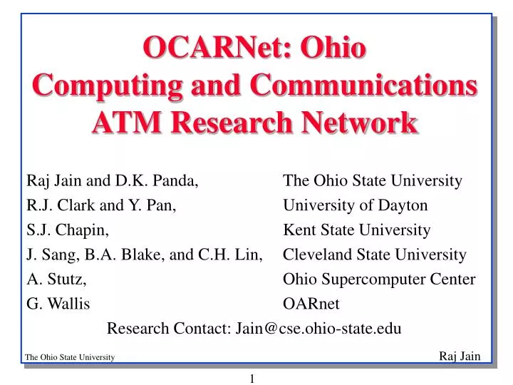 ocarnet ohio computing and communications atm research network