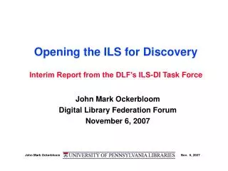 Opening the ILS for Discovery