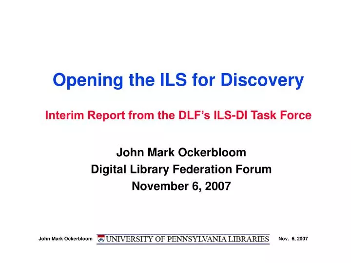 opening the ils for discovery