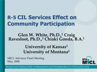 R-5 CIL Services Effect on Community Participation