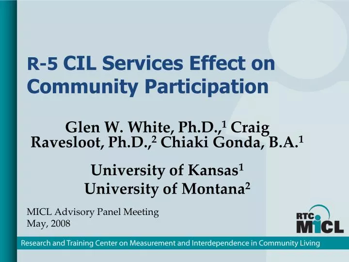 r 5 cil services effect on community participation