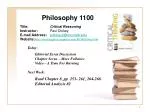 Philosophy 1100 - slide 1