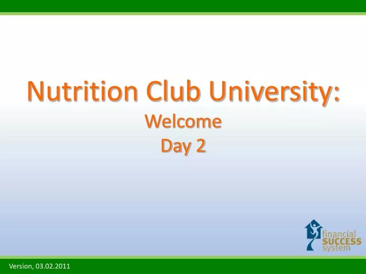 nutrition club university welcome day 2