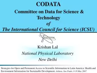 Krishan Lal National Physical Laboratory New Delhi