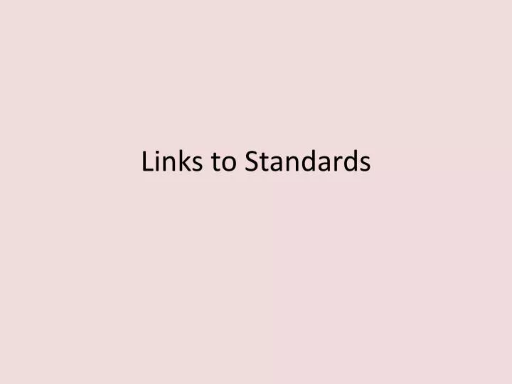 links to standards