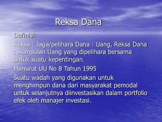 reksa dana