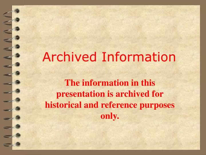 archived information