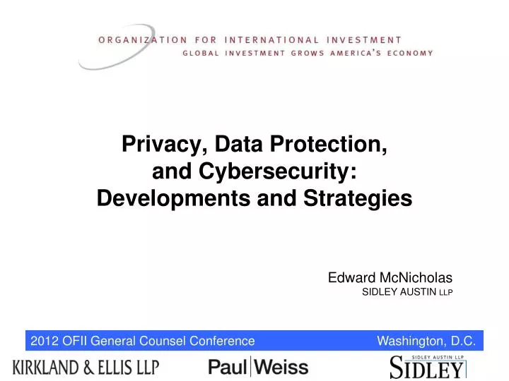 privacy data protection and cybersecurity developments and strategies