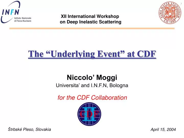 the underlying event at cdf