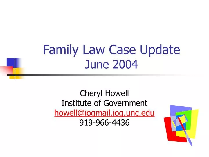 family law case update june 2004