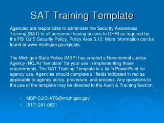 SAT Training Template