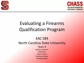 Evaluating a Firearms Qualification Program