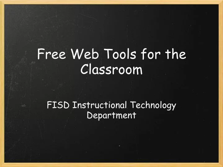 free web tools for the classroom
