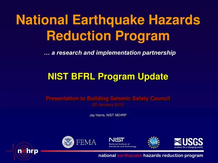 national earthquake hazards reduction program a research and implementation partnership