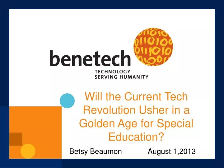 will the current tech revolution usher in a golden age for special education