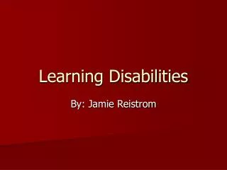 Learning Disabilities