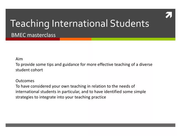teaching international students