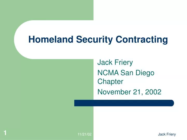 homeland security contracting