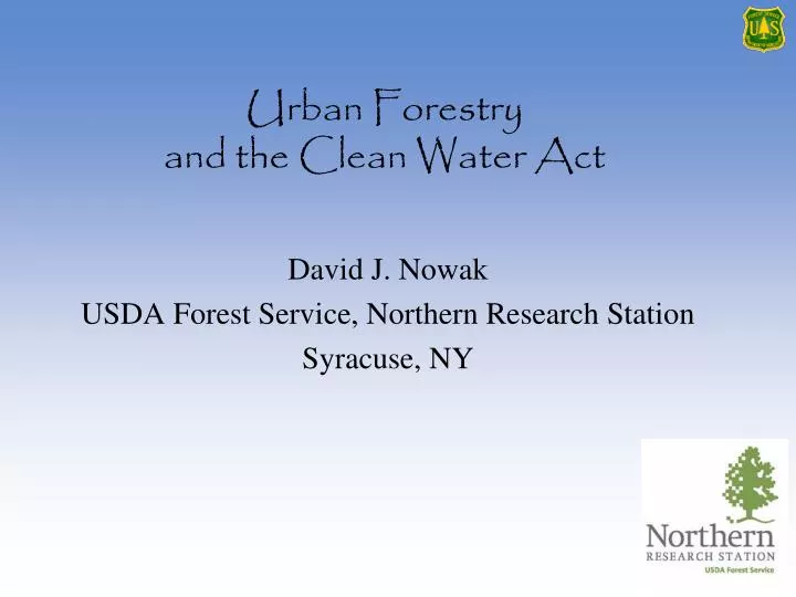 urban forestry and the clean water act