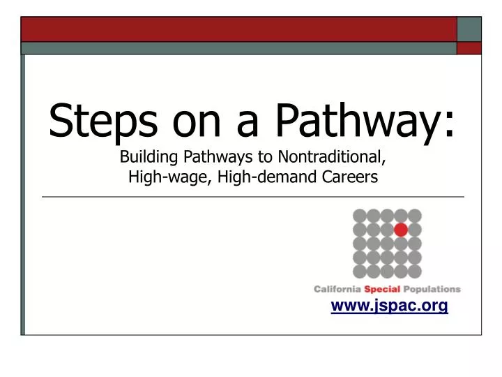 steps on a pathway building pathways to nontraditional high wage high demand careers