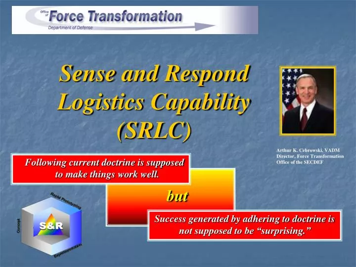 sense and respond logistics capability srlc