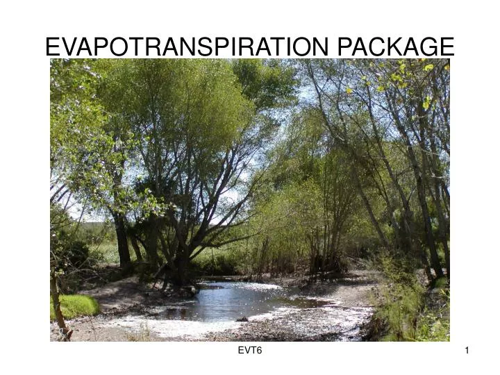 evapotranspiration package