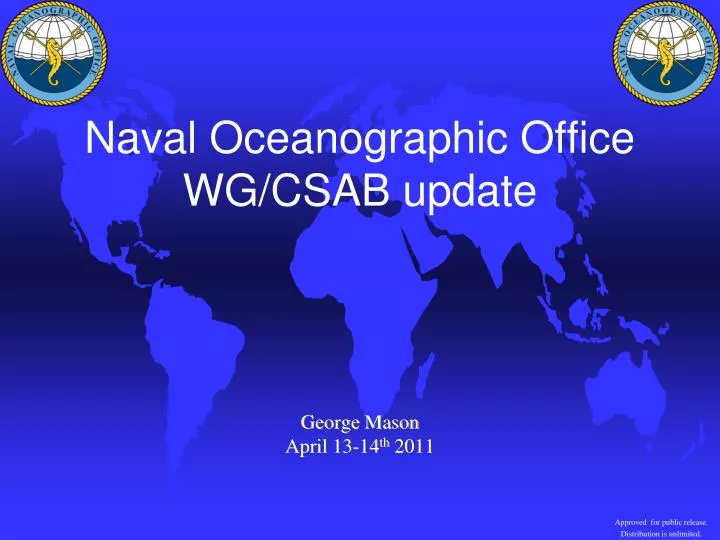 naval oceanographic office wg csab update