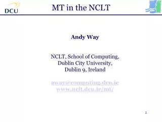 MT in the NCLT