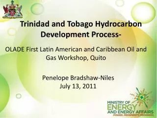 Trinidad and T obago Hydrocarbon Development Process-