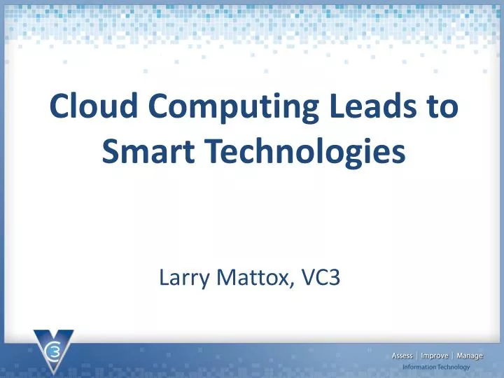 cloud computing leads to smart technologies