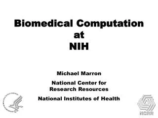 Biomedical Computation at NIH