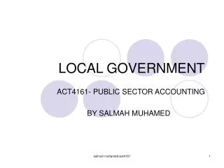 LOCAL GOVERNMENT