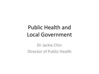 Public Health and Local Government