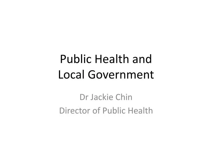 public health and local government