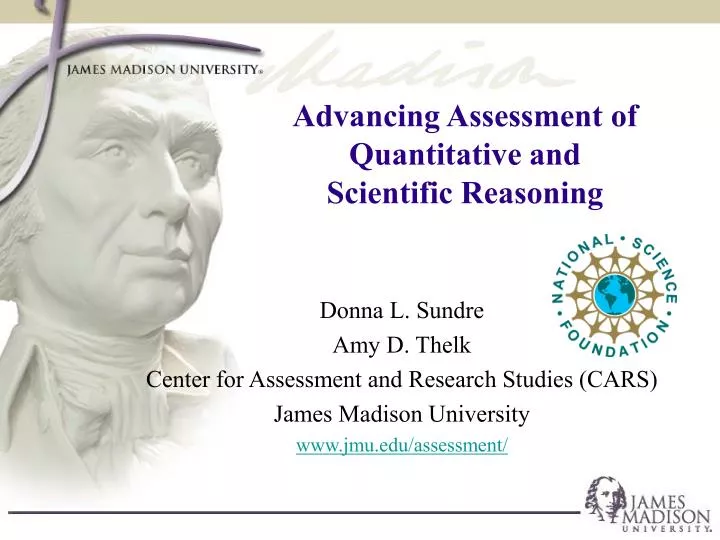 advancing assessment of quantitative and scientific reasoning