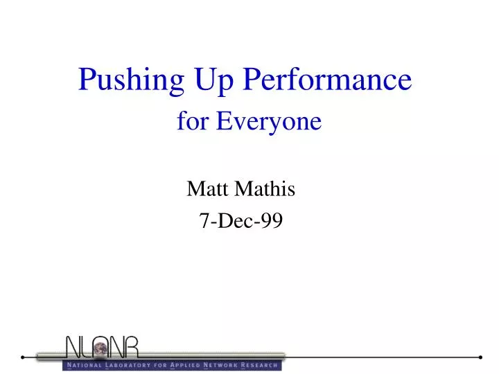 pushing up performance for everyone