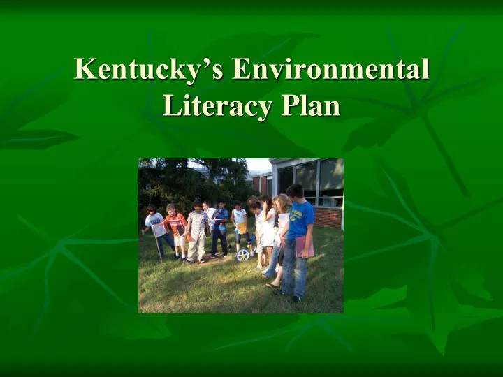 kentucky s environmental literacy plan