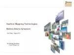 Advances in Seafloor Mapping Technologies: Insights from the 2011 Maritime Alliance Symposium - slide 1