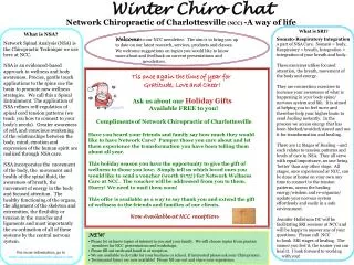 Winter Chiro Chat