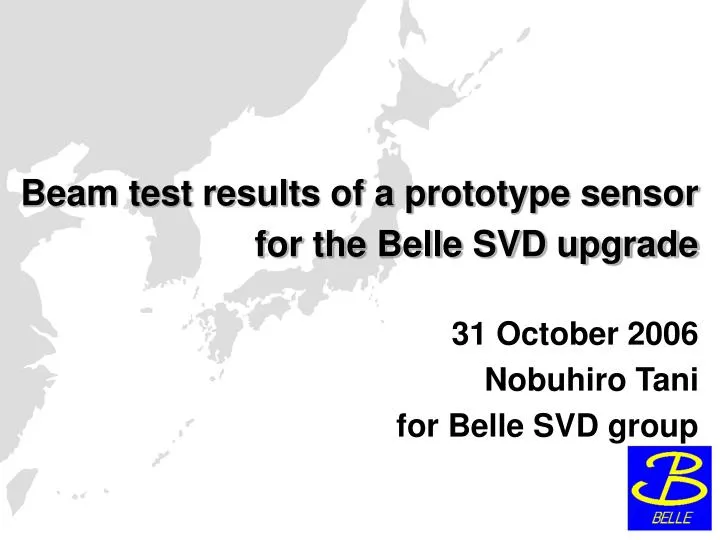 beam test results of a prototype sensor for the belle svd upgrade