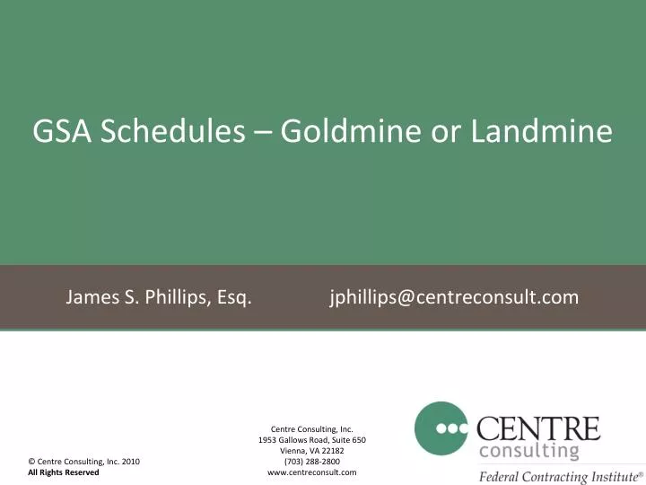 gsa schedules goldmine or landmine