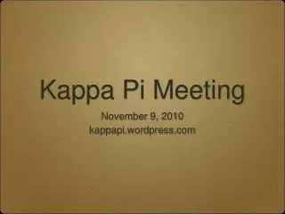 Kappa Pi Meeting