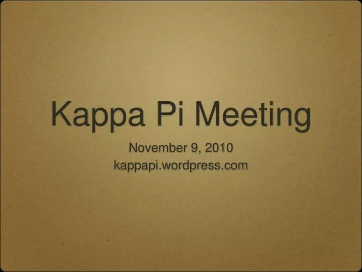 kappa pi meeting