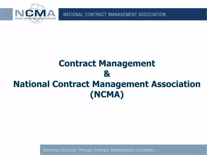 contract management national contract management association ncma